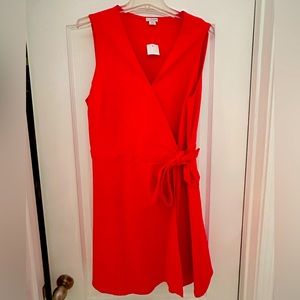 NWT Red faux wrap dress Sz XL